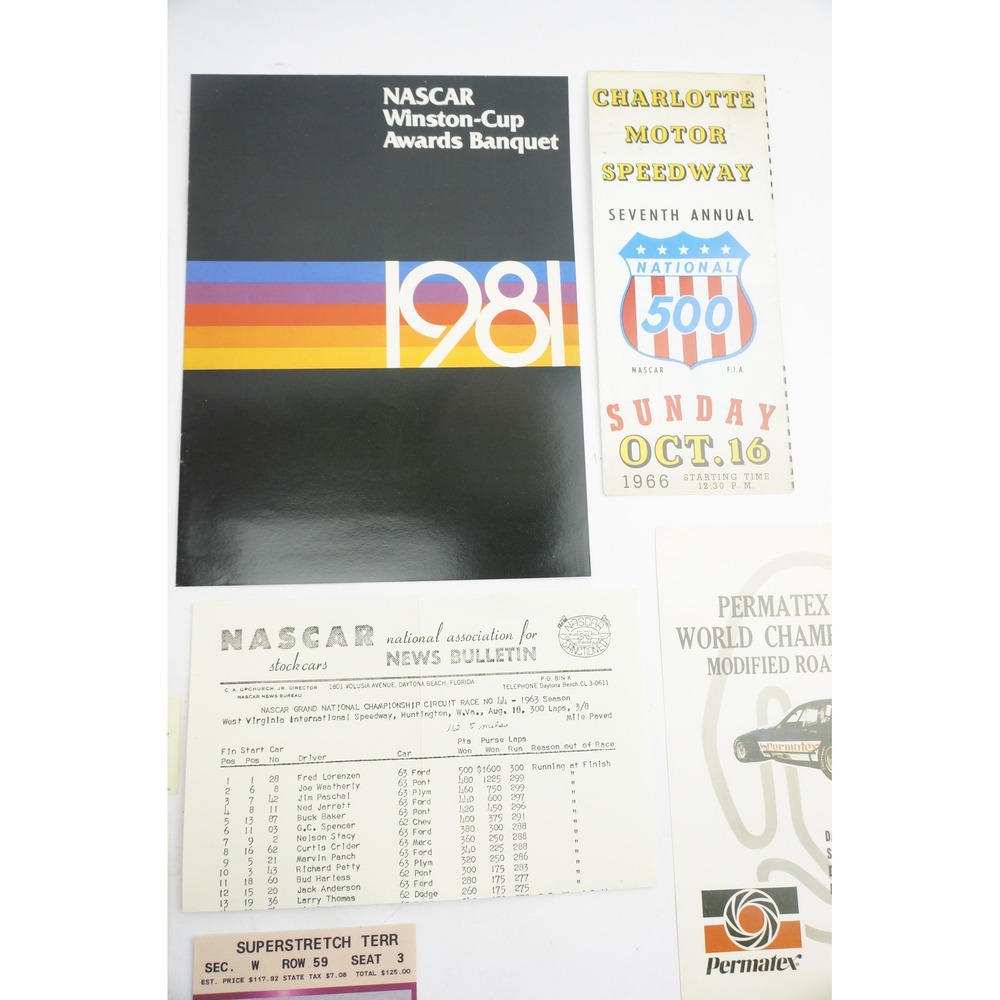 NASCAR Memorabilia Reproduction Lot Racing Ephemera Excellent 14pc - Picture 3 of 8